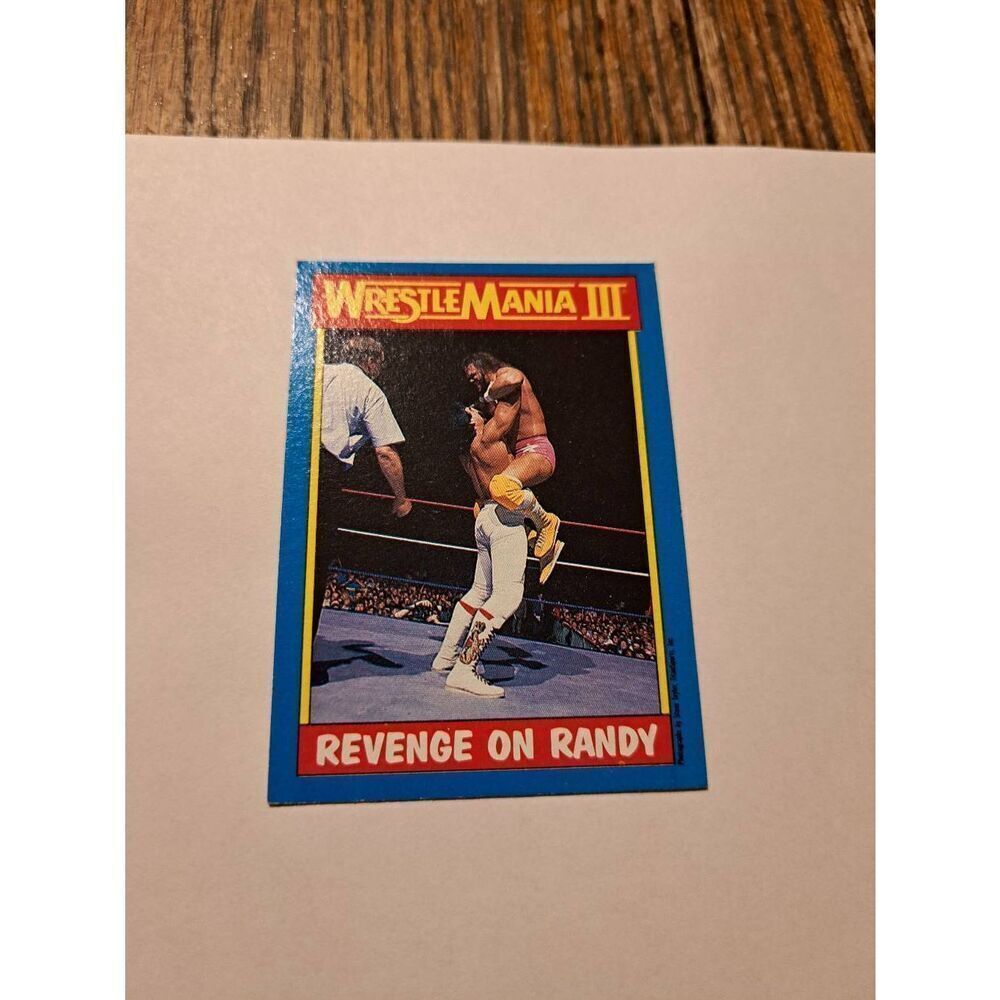 Vintage 1987 Topps WWF WrestleMania III 50 Revenge Randy Macho Man Trading Card